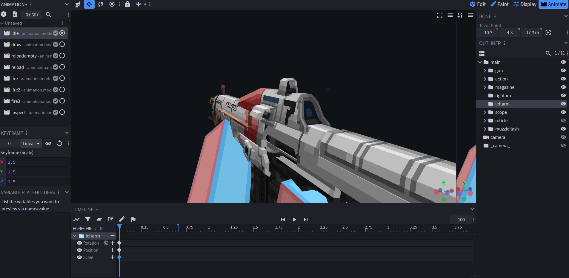 Blockbench arms scale example