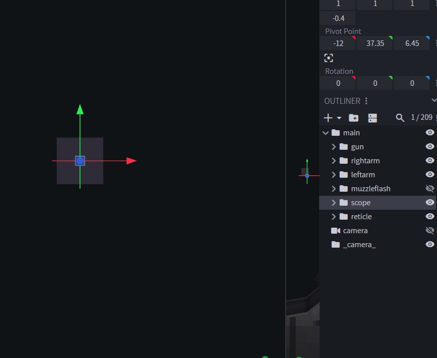 Blockbench reticle + scope example