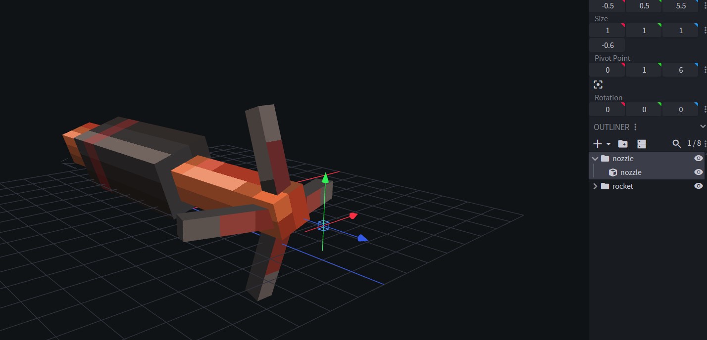 Blockbench rocket model example
